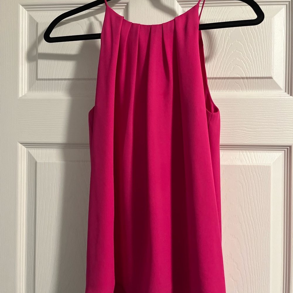 Violet & Claire Vibrant Pink Sleeveless Blouse